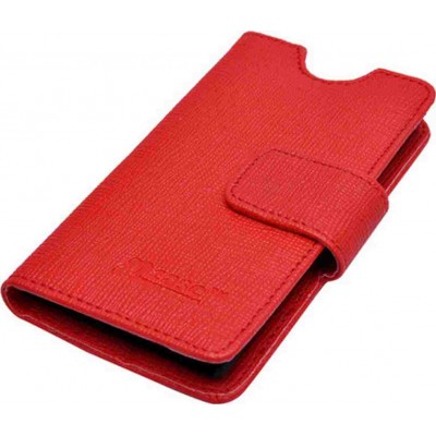 Flip Cover for Intex Aqua Q5 - Red