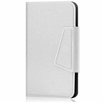 Flip Cover for Intex Aqua V Plus - White