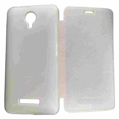 Flip Cover for Micromax Canvas Spark - White