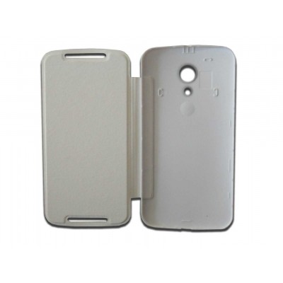 Flip Cover for Moto E 2nd Gen 4G - White