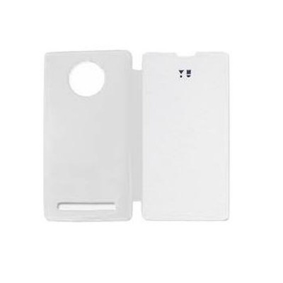 Flip Cover for Yu Yuphoria - White & Gold