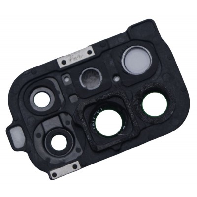 Camera Lens Glass With Frame For Oneplus 9r 5g Black By - Maxbhi Com