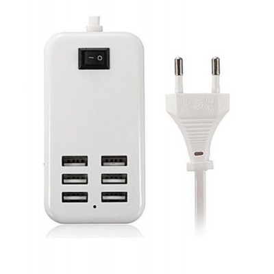 6 Port Multi USB HighQ Fast Charger for Blackberry 4G PlayBook 16GB WiFi and WiMax - Maxbhi.com