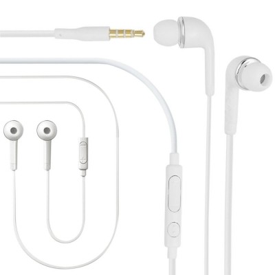 Earphone for Spice Android One Dream UNO Mi-498 - Handsfree, In-Ear Headphone, 3.5mm, White