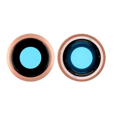 Camera Lens Glass with Frame for Apple iPhone 8 Gold