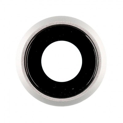 Camera Lens Glass With Frame For Apple Iphone 8 White By - Maxbhi Com