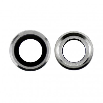 Camera Lens Glass with Frame for Apple iPhone 6 Plus Silver