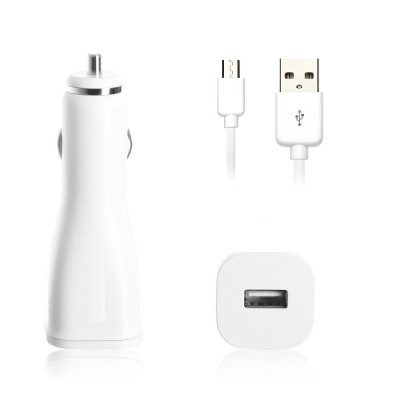 Car Charger for Lava Iris X1 Grand With Flip Cover with USB Cable