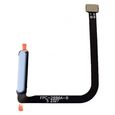 Fingerprint Sensor Flex Cable For Oukitel C36 Light Blue By - Maxbhi Com