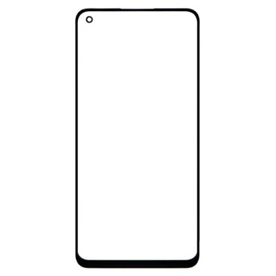 Replacement Front Glass For Oppo F21 Pro Black By - Maxbhi Com