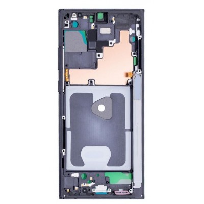 Lcd Frame Middle Chassis For Samsung Galaxy Note 20 Ultra Black By - Maxbhi Com