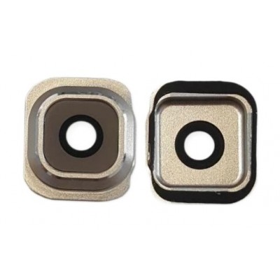 Camera Lens Glass With Frame For Samsung Galaxy S6 Duos Gold By - Maxbhi Com