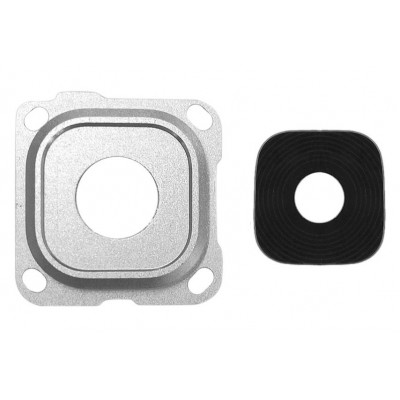 Camera Lens Glass With Frame For Samsung Galaxy A8 2016 White By - Maxbhi Com