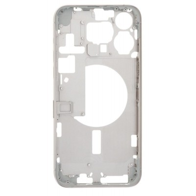 Lcd Frame Middle Chassis For Apple Iphone 15 Pro Max White By - Maxbhi Com
