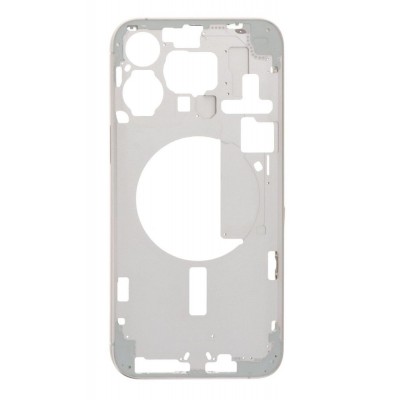 Lcd Frame Middle Chassis For Apple Iphone 15 Pro Max White By - Maxbhi Com