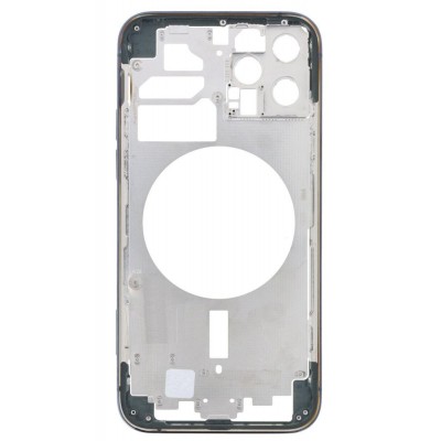Lcd Frame Middle Chassis For Apple Iphone 12 Pro Black By - Maxbhi Com