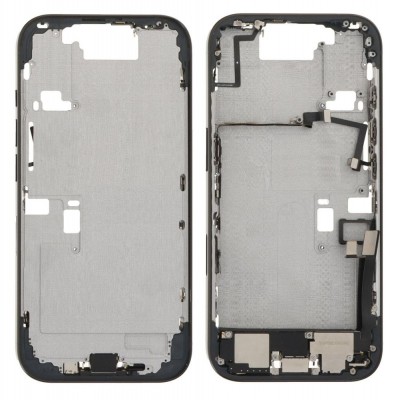 Lcd Frame Middle Chassis For Apple Iphone 16 Pro Black By - Maxbhi Com