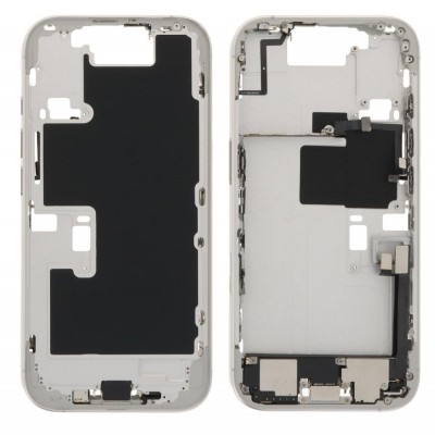 Lcd Frame Middle Chassis For Apple Iphone 16 Pro White By - Maxbhi Com