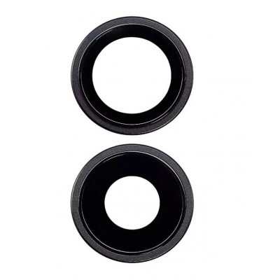 Camera Lens Glass With Frame For Apple Iphone 16 Black By - Maxbhi Com