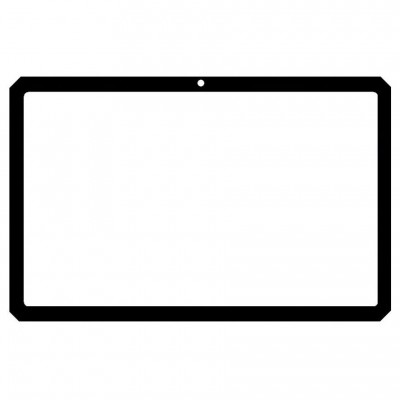 Replacement Front Glass For Doogee R20 Black By - Maxbhi Com