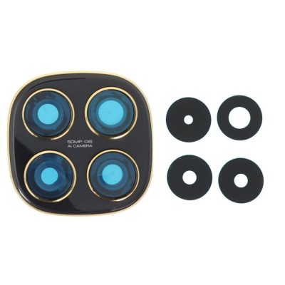 Camera Lens Glass With Frame For Xiaomi Poco X7 Black By - Maxbhi Com