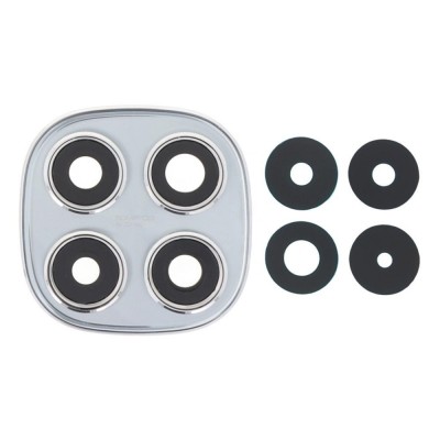 Camera Lens Glass With Frame For Xiaomi Poco X7 White By - Maxbhi Com