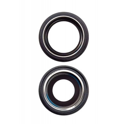 Camera Lens Glass With Frame For Apple Iphone 16 Black By - Maxbhi Com