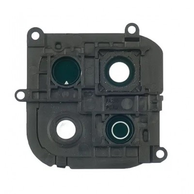 Camera Lens Glass With Frame For Oppo A16e Black By - Maxbhi Com