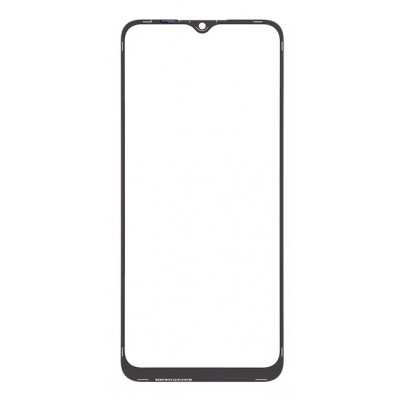 Replacement Front Glass For Realme V3 Black By - Maxbhi Com