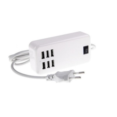 6 Port Multi USB HighQ Fast Charger for I-Mate Mobile SP4m - Maxbhi.com