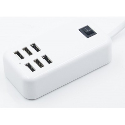6 Port Multi USB HighQ Fast Charger for Gigabyte GSmart G1317D - Maxbhi.com