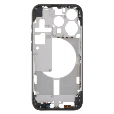 Lcd Frame Middle Chassis For Apple Iphone 15 Pro Black By - Maxbhi Com