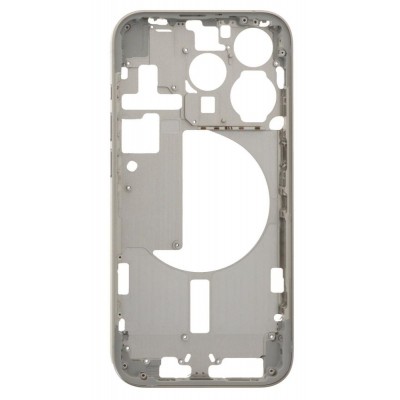 Lcd Frame Middle Chassis For Apple Iphone 15 Pro White By - Maxbhi Com