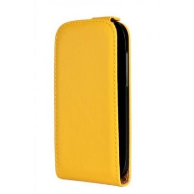 Flip Cover for HTC Desire X Dual SIM with dual SIM card slots - Yellow