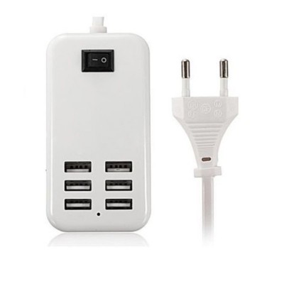 6 Port Multi Usb Highq Fast Charger For Tcl 50 Xe - Maxbhi Com