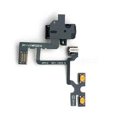 Audio Jack Flex Cable for Gresso Mobile iPhone 4 Black Diamond