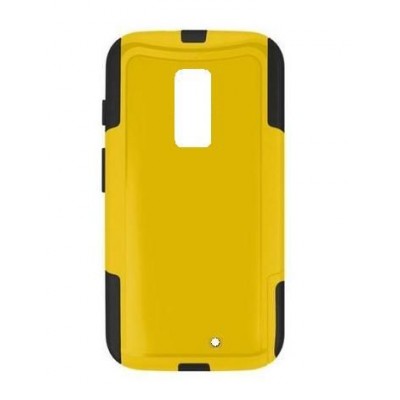 Back Case for Motorola Moto G2 Dual SIM - Yellow & Black