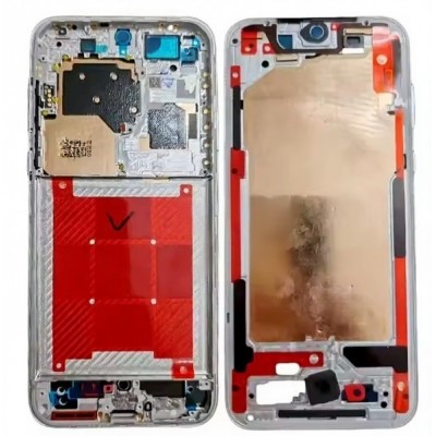 Lcd Frame Middle Chassis For Huawei Pura 70 Pro Plus Silver By - Maxbhi Com