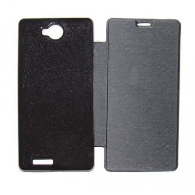 Flip Cover for Intex Aqua Star HD - Black & Grey