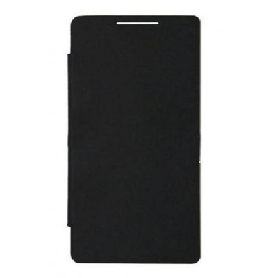 Flip Cover for Intex Aqua Wing - Black