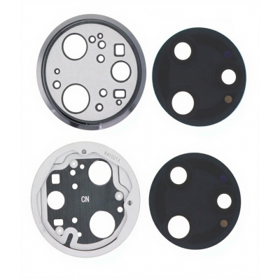 Camera Lens Glass With Frame For Xiaomi Poco F7 Pro Black By - Maxbhi Com