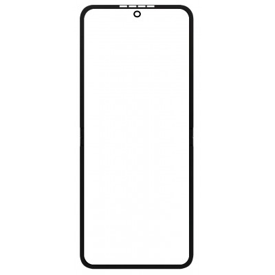 Replacement Front Glass For Samsung Galaxy Z Flip7 Fe Black By - Maxbhi Com