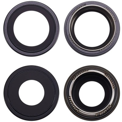 Camera Lens Glass With Frame For Apple Iphone 17 Black By - Maxbhi Com
