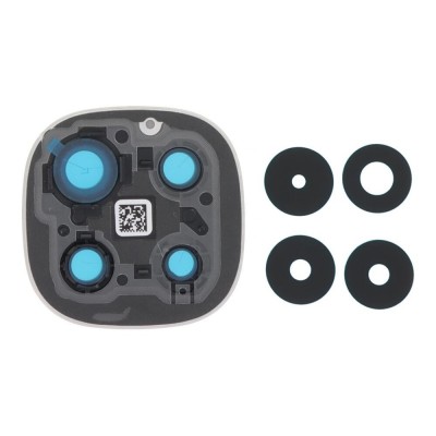 Camera Lens Glass With Frame For Xiaomi Poco X7 Black By - Maxbhi Com