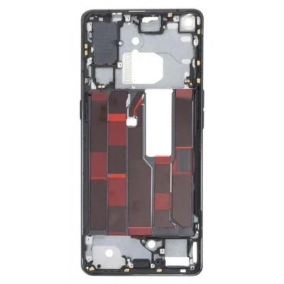 Lcd Frame Middle Chassis For Oppo Reno 4 Pro Black By - Maxbhi Com