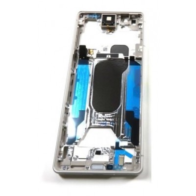 Lcd Frame Middle Chassis For Sony Xperia 5 V Silver By - Maxbhi Com