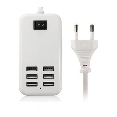 6 Port Multi USB HighQ Fast Charger for Infinix Hot 9 - Maxbhi.com