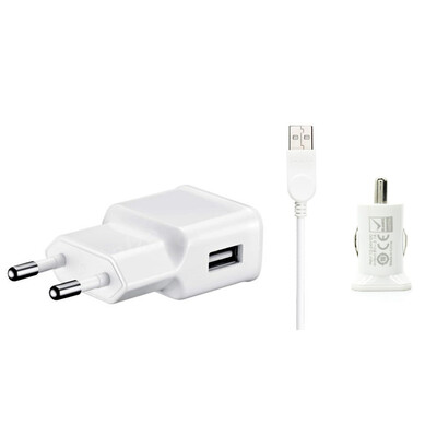 3 in 1 Charging Kit for ASUS MeMO Pad FHD 10 ME302KL with LTE with Wall Charger, Car Charger & USB Data Cable - Maxbhi.com