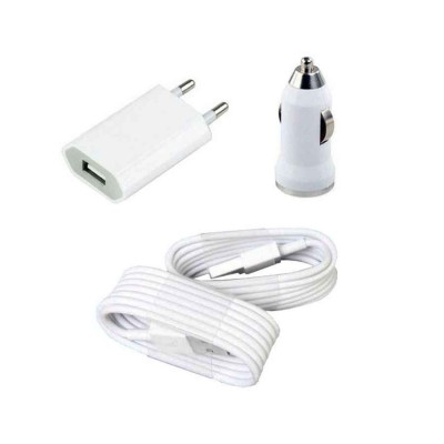 3 in 1 Charging Kit for Karbonn K3 with USB Wall Charger, Car Charger & USB Data Cable