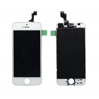 Lcd With Touch Screen For Apple Iphone 5se White By - Maxbhi Com